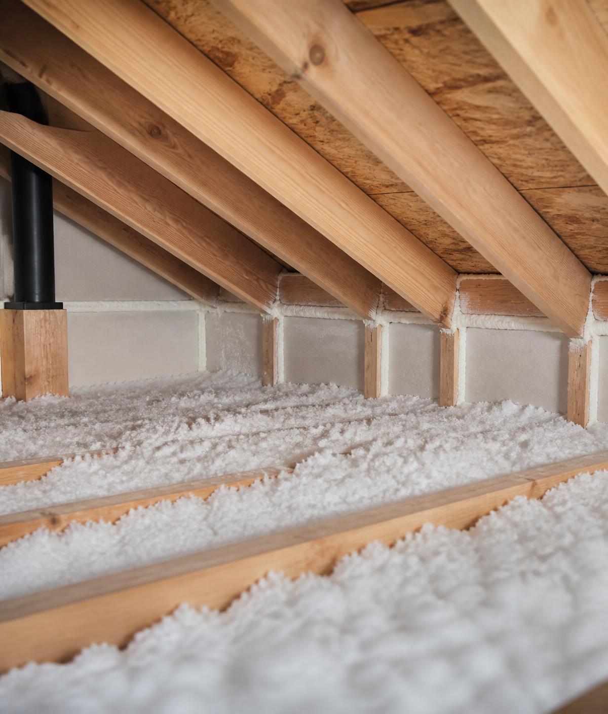 Residential attic insulation and air sealing detail